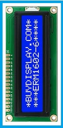 DISPLAY LCD -1602A – 16X2 BACK AZUL – LETRA BRANCA