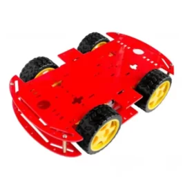 Kit 4WD Chassi C/ 4 Rodas Vermelho